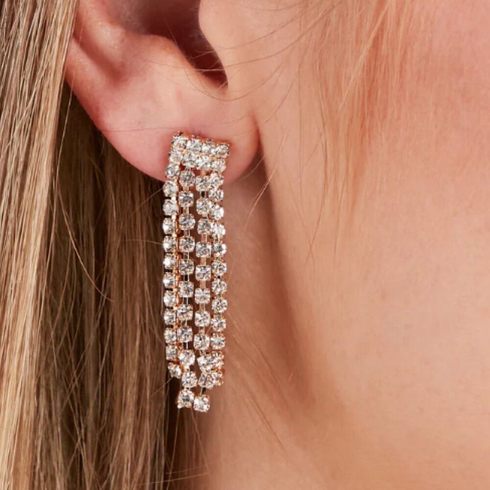 Windsor Rhinestone Earrings Dangle NWT